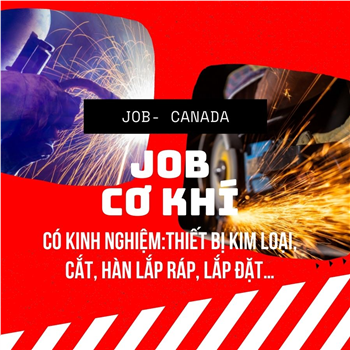 Job - Cơ khí lắp đặt: Công nhân nhà xưởng - Ontario. Canada