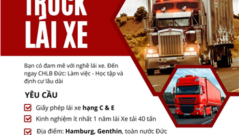 Job - Việc làm tại Đức: Nhóm ngành Lái xe tải