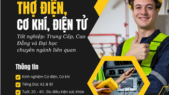 Job - Việc làm tại Đức: Nhóm ngành Điện và Cơ điện tử